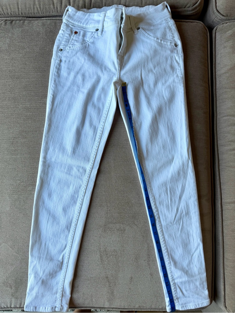 Hudson Jeans White Women's Skinny Jeans size 25